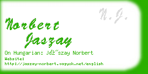 norbert jaszay business card